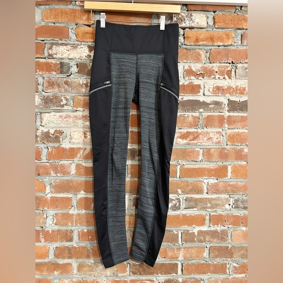 Athleta Fleece Black and Gray Leggings Size XS - Picture 1 of 11